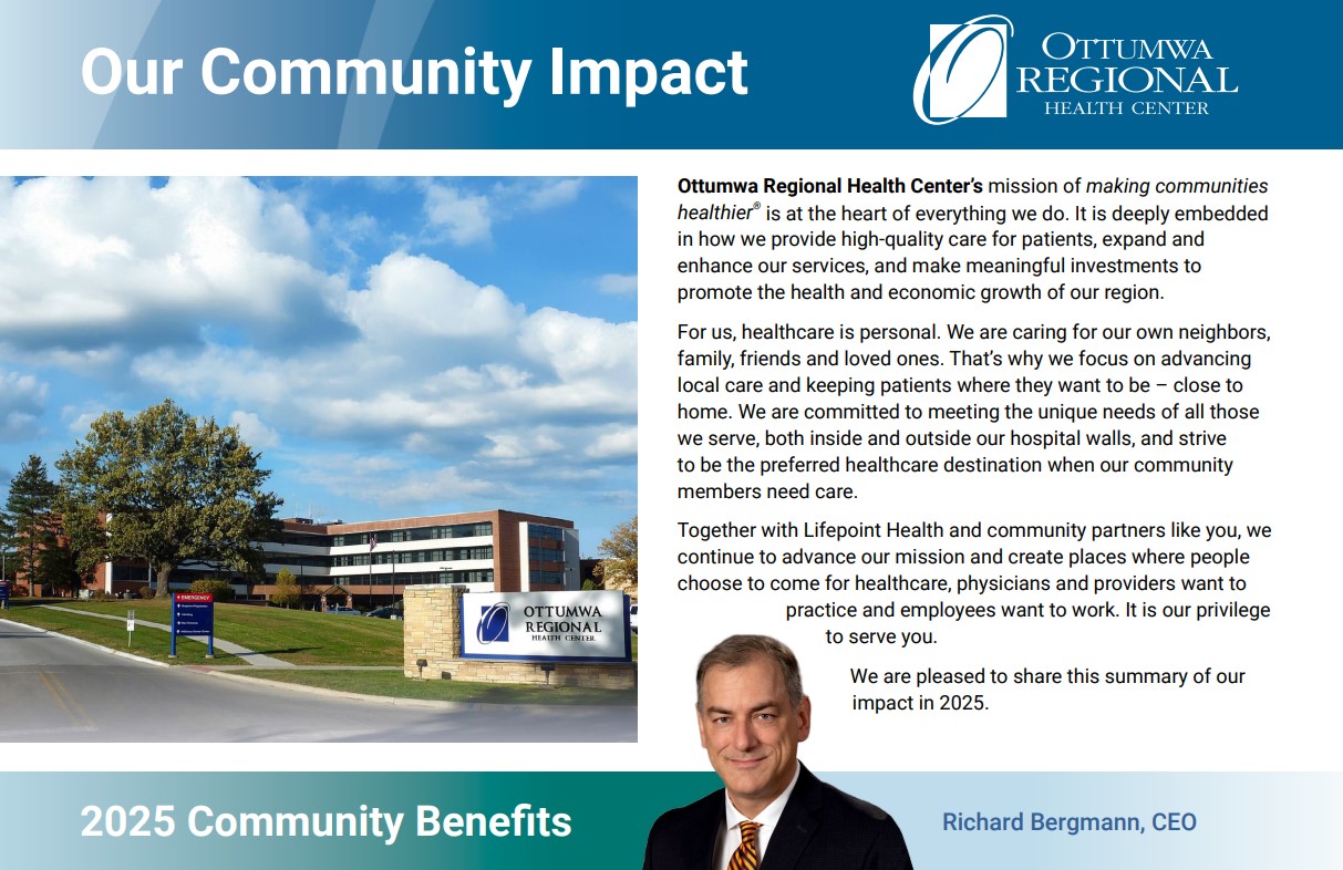 Ottumwa Regional Health Center Publishes 2025 Community Benefit Report