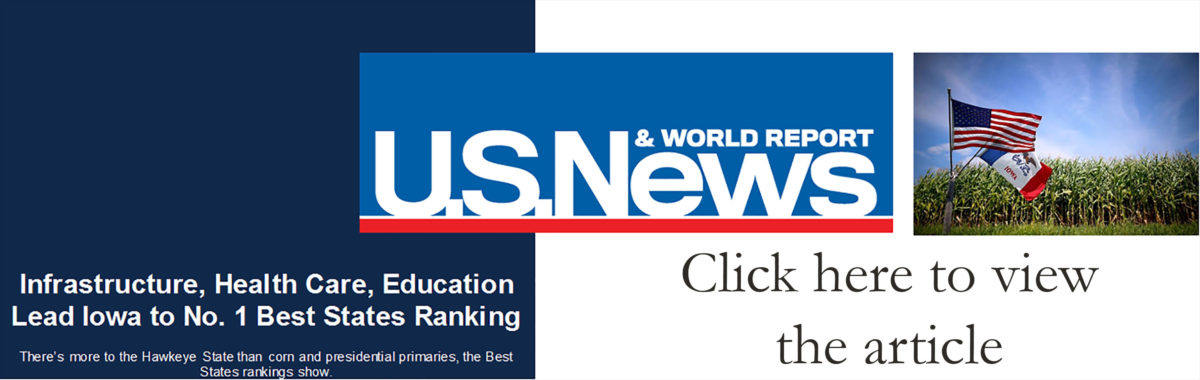 Article on Iowa's no. 1 state ranking